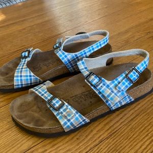 Plaid Birkenstock sandals